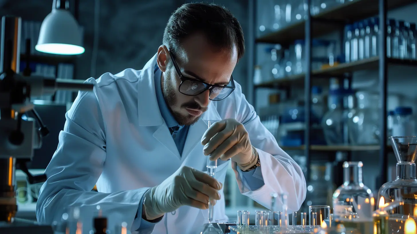 a scientist innovating