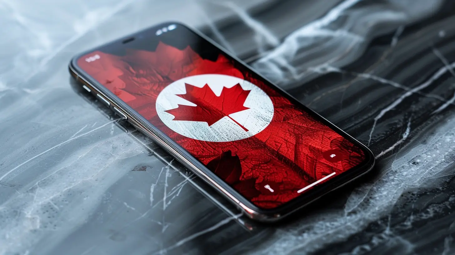 phone with Canadian flag 1